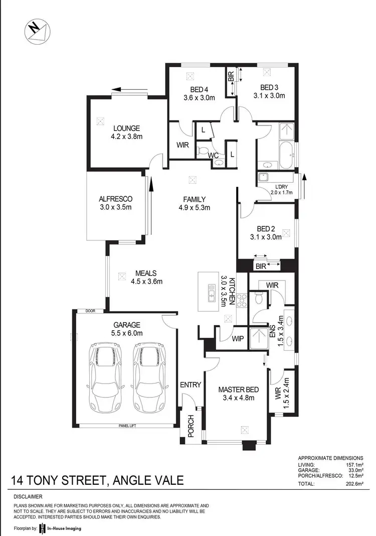 Floorplan of Homely house listing, 14 Tony Street, Angle Vale SA 5117