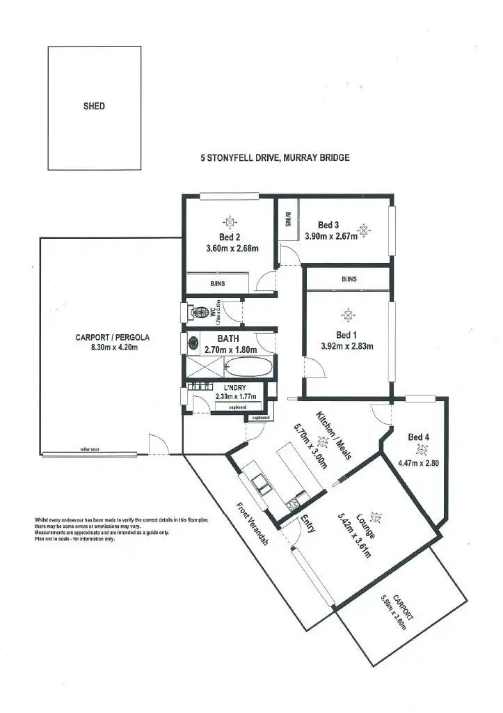 Floorplan of Homely house listing, 5 Stonyfell Drive, Murray Bridge SA 5253