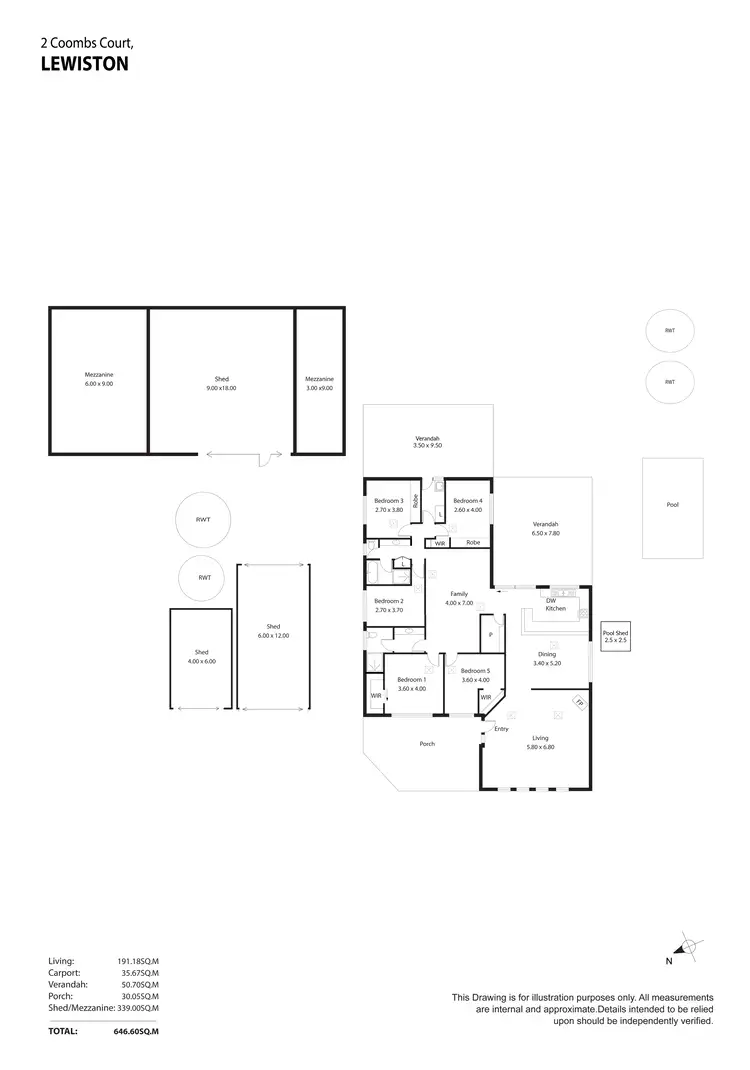 Floorplan of Homely house listing, 2 Coombs Court, Lewiston SA 5501