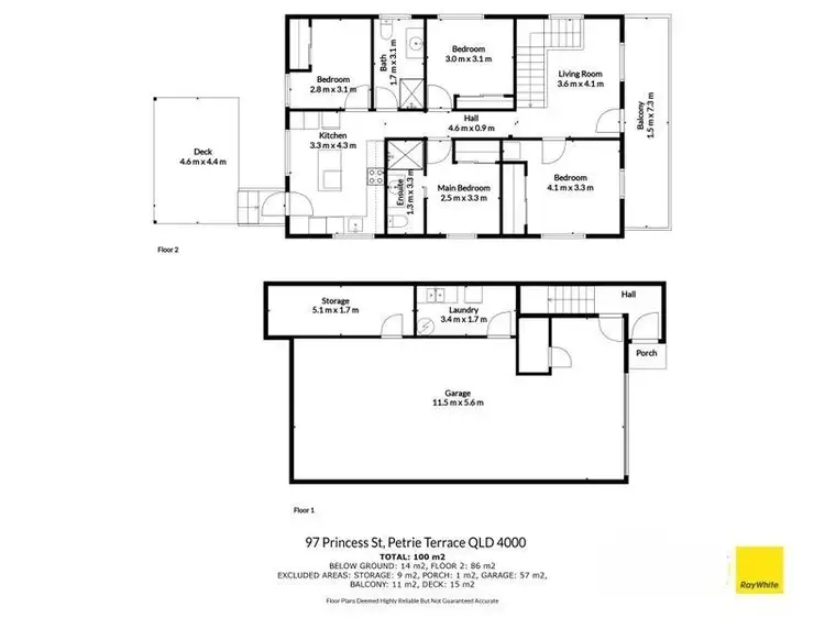 Floorplan of Homely house listing, 97 Princess Street, Petrie Terrace QLD 4000