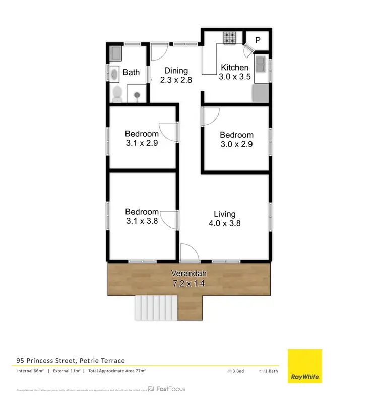 Floorplan of Homely house listing, 95 Princess Street, Petrie Terrace QLD 4000
