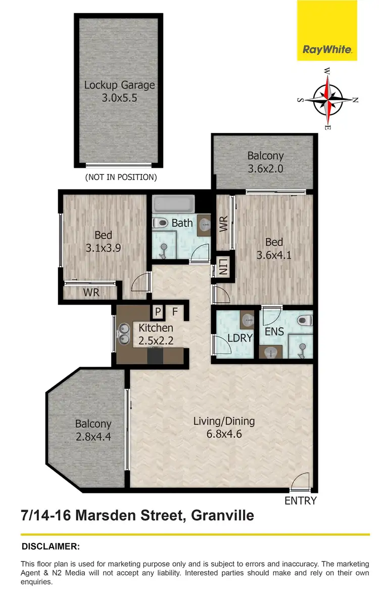 Floorplan of Homely unit listing, 7/14-16 Marsden Street, Granville NSW 2142