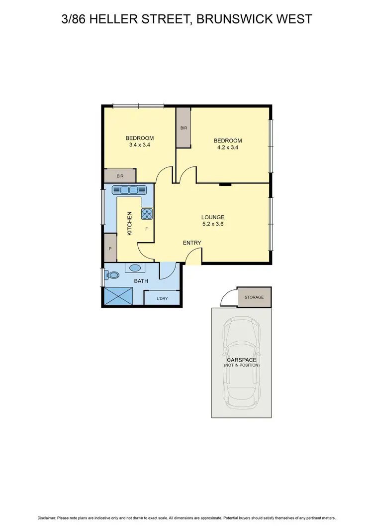 Floorplan of Homely unit listing, 3/86 Heller Street, Brunswick West VIC 3055