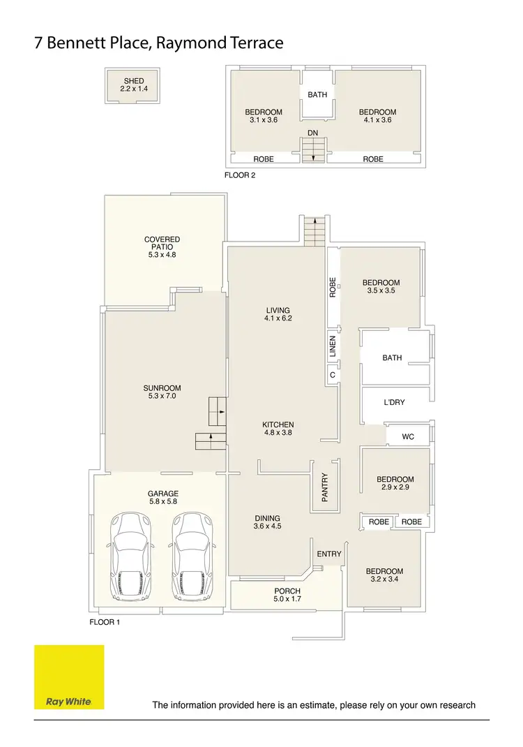 Floorplan of Homely house listing, 7 Bennett Place, Raymond Terrace NSW 2324
