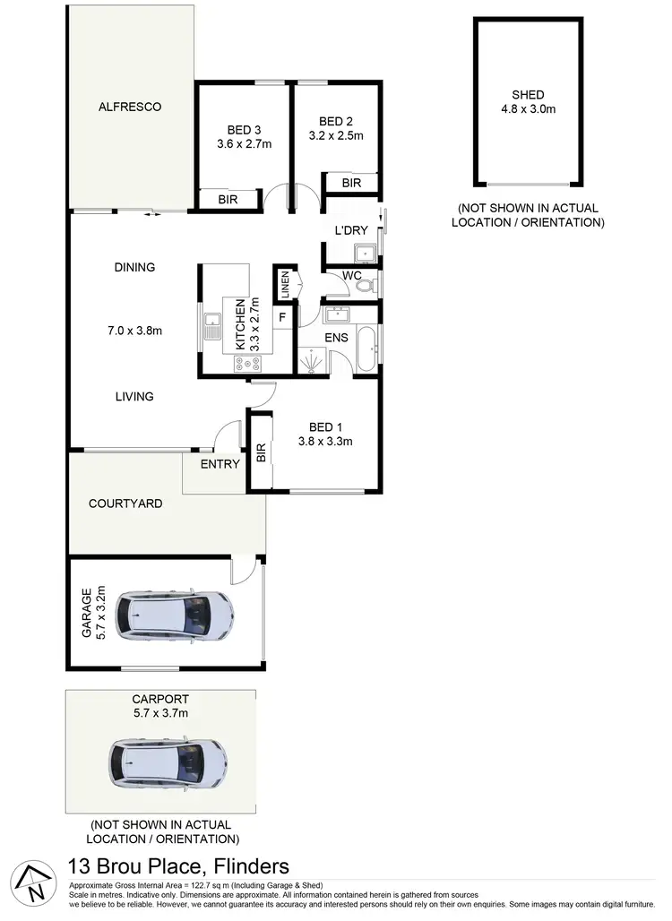 Floorplan of Homely house listing, 13 Brou Place, Flinders NSW 2529