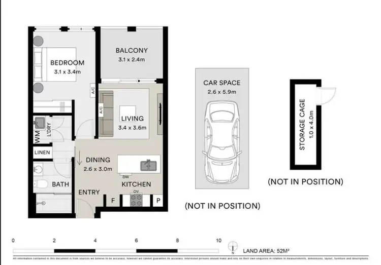 Floorplan of Homely apartment listing, 908/44 Ryrie Street, Geelong VIC 3220
