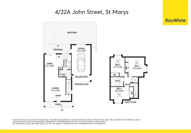 Floorplan of Homely townhouse listing, 4/22A John Street, St Marys NSW 2760