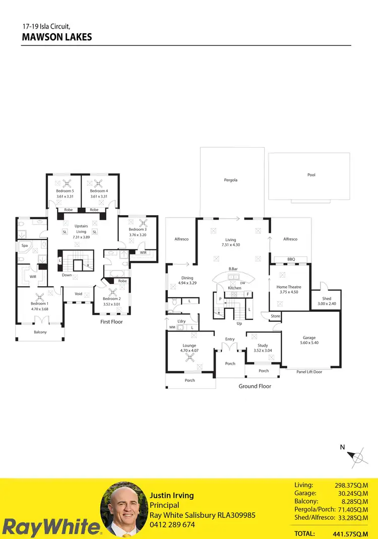 Floorplan of Homely house listing, 17-19 Isla Circuit, Mawson Lakes SA 5095