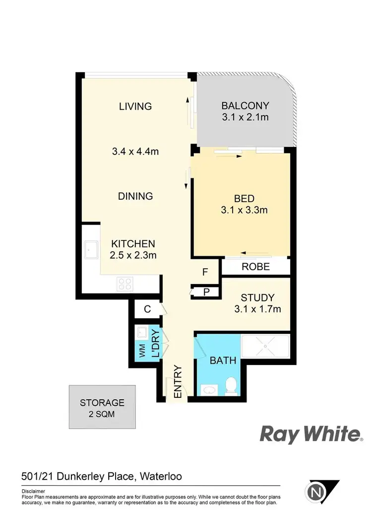 Floorplan of Homely apartment listing, 501/21 Dunkerley Place, Waterloo NSW 2017