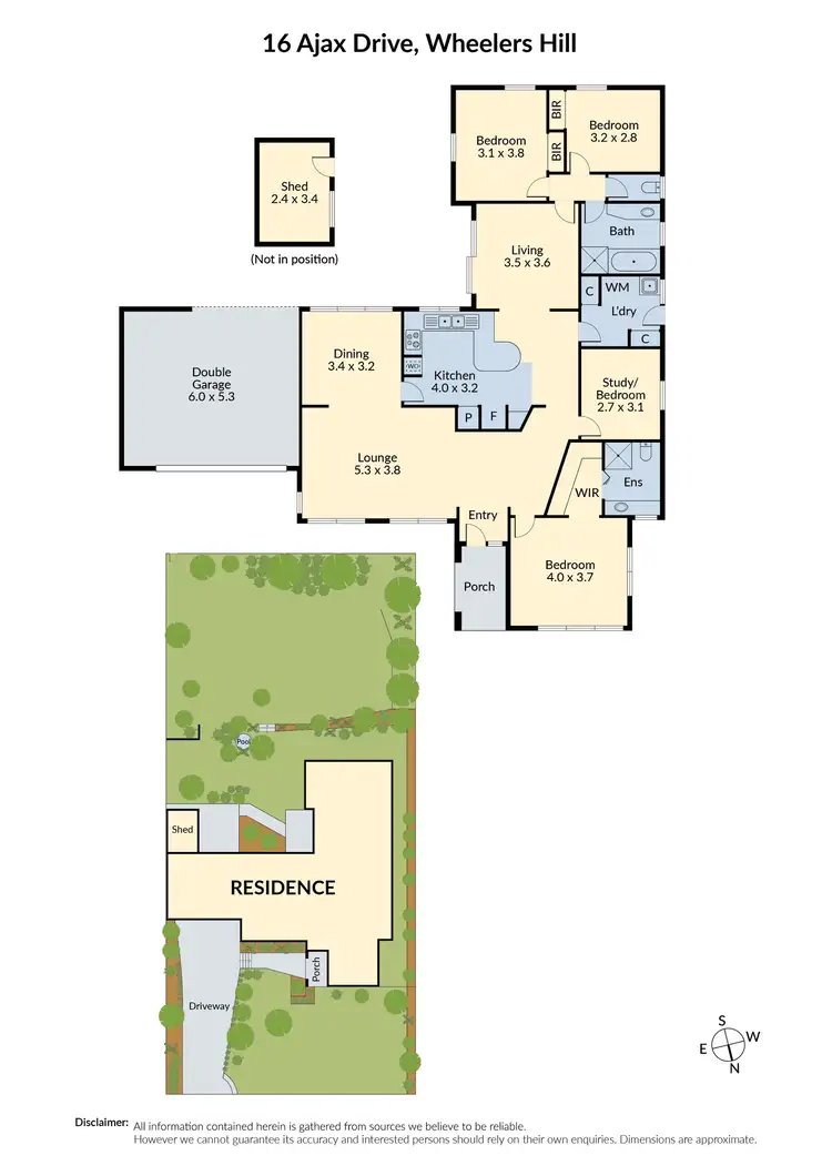 Floorplan of Homely house listing, 16 Ajax Drive, Wheelers Hill VIC 3150