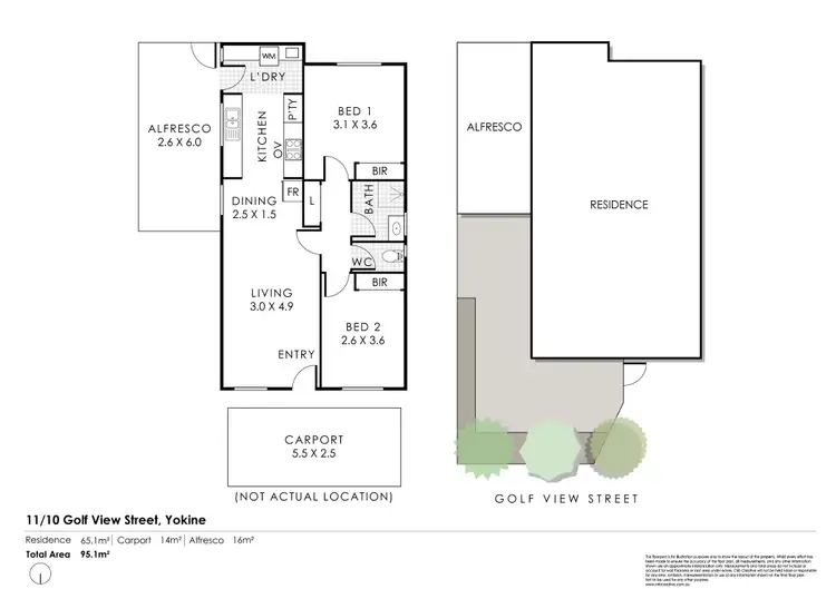 Floorplan of Homely villa listing, 11/10 Golf View Street, Yokine WA 6060