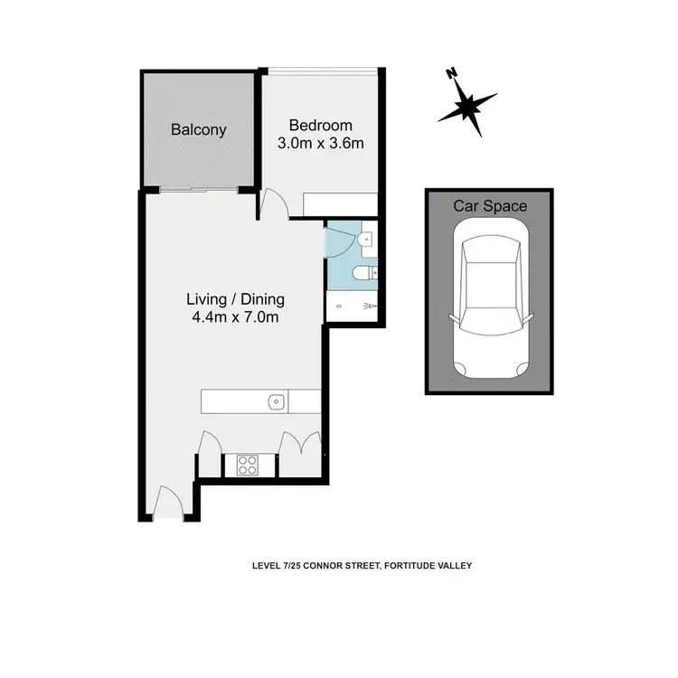 Floorplan of Homely apartment listing, 710/25 Connor Street, Fortitude Valley QLD 4006