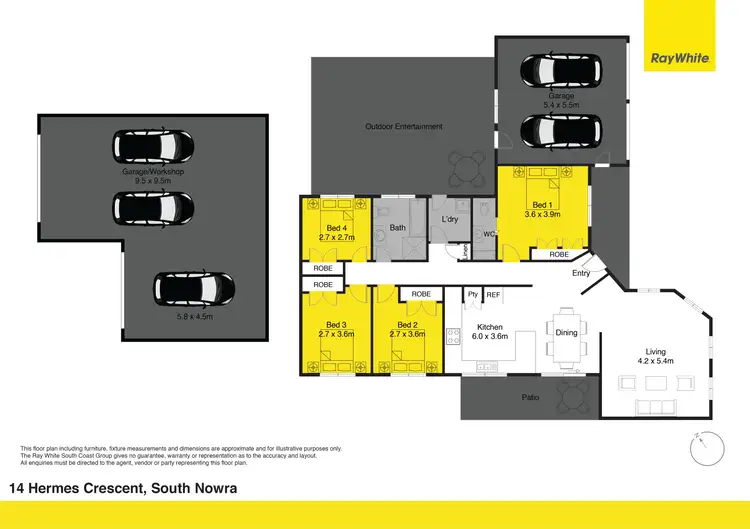Floorplan of Homely house listing, 14 Hermes Crescent, Worrigee NSW 2540