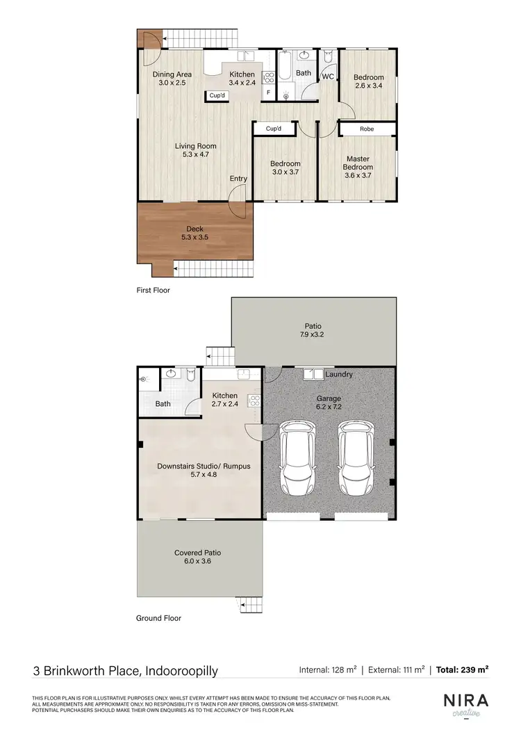 Floorplan of Homely house listing, 3 Brinkworth Place, Indooroopilly QLD 4068