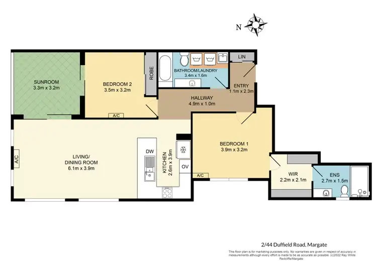 Floorplan of Homely unit listing, 2/44 Duffield Road, Margate QLD 4019