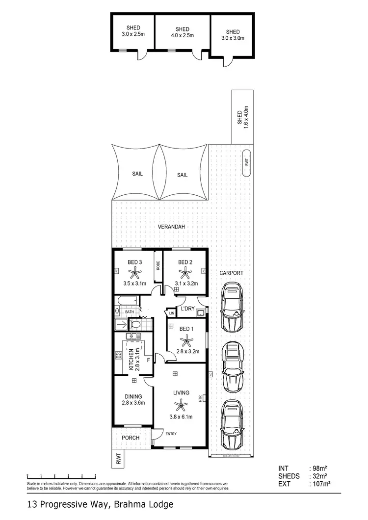 Floorplan of Homely house listing, 13 Progressive Way, Brahma Lodge SA 5109