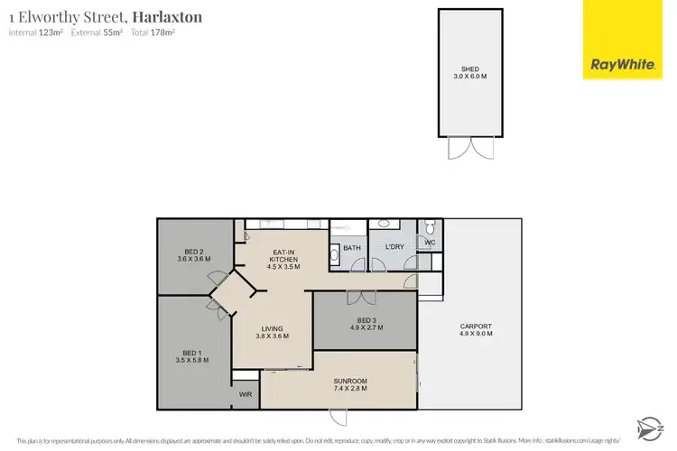 Floorplan of Homely house listing, 1 Elworthy Street, Harlaxton QLD 4350