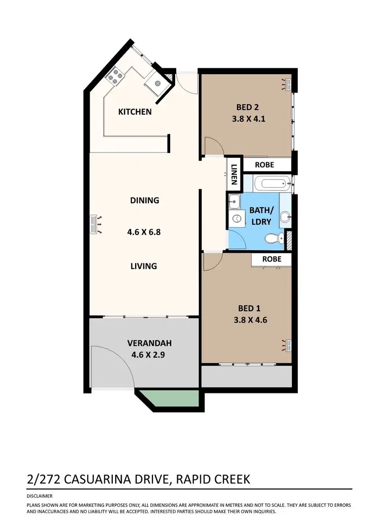 Floorplan of Homely apartment listing, 2/272 Casuarina Drive, Rapid Creek NT 810