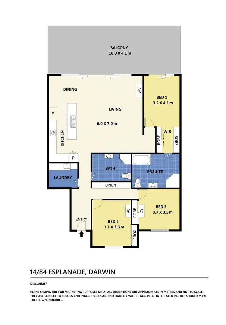 Floorplan of Homely apartment listing, 14/84 Esplanade, Darwin City NT 800