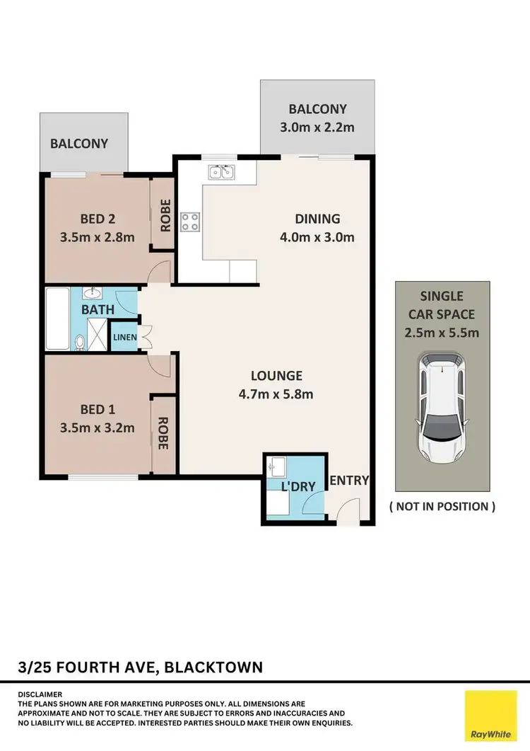 Floorplan of Homely apartment listing, 3/25-27 Fourth Avenue, Blacktown NSW 2148