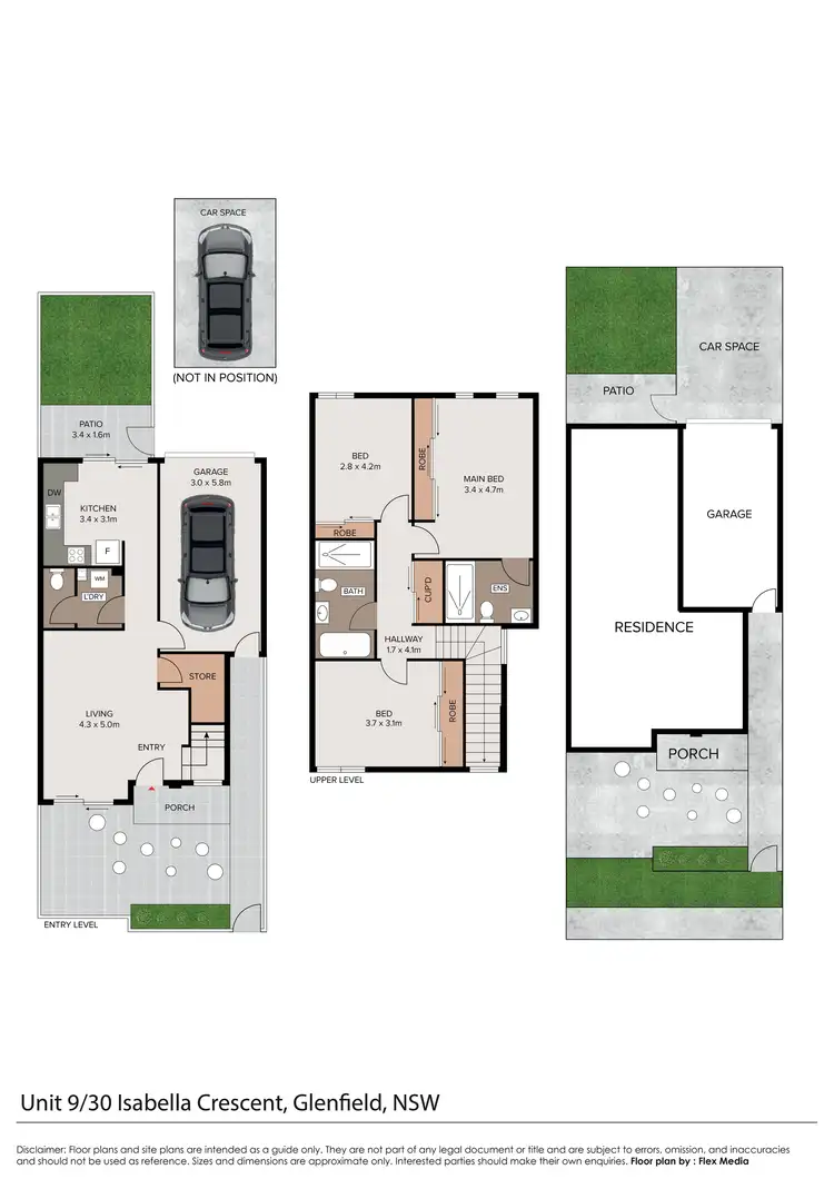 Floorplan of Homely townhouse listing, 9/30 Isabella Crescent, Glenfield NSW 2167