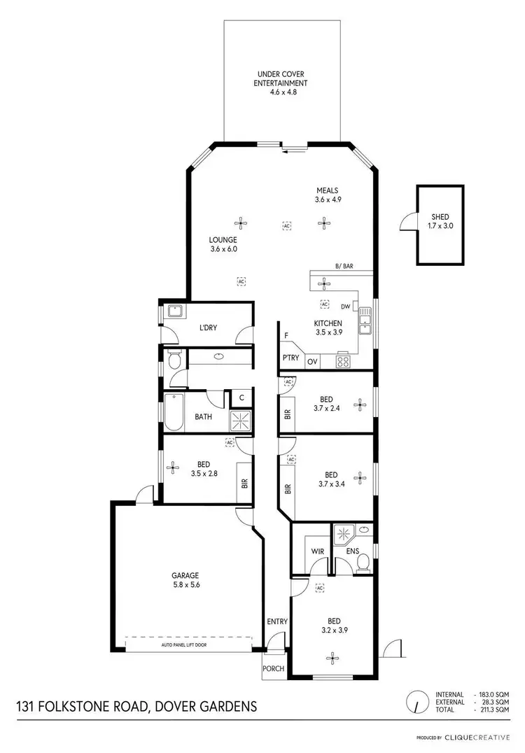 Floorplan of Homely house listing, 131 Folkestone Road, Dover Gardens SA 5048