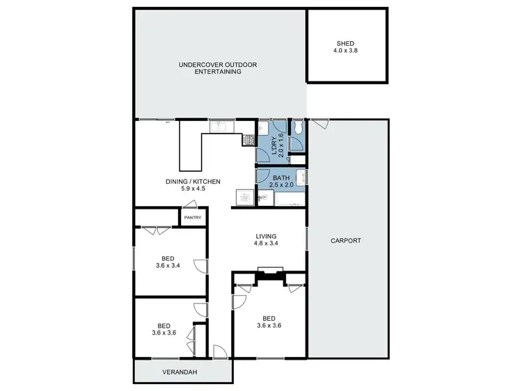 Floorplan of Homely house listing, 1/47 Bridge Street West, Benalla VIC 3672