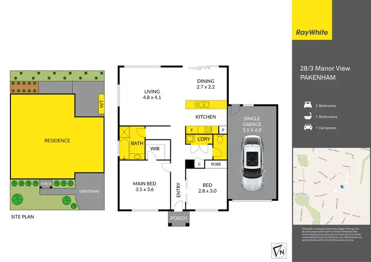 Floorplan of Homely unit listing, 28/3 Manor View, Pakenham VIC 3810
