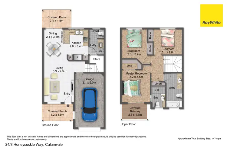 Floorplan of Homely townhouse listing, 24/8 Honeysuckle Way, Calamvale QLD 4116