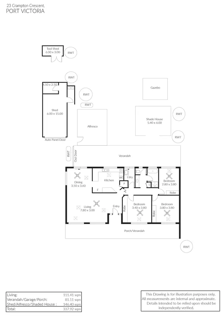 Floorplan of Homely house listing, 23 Crampton Crescent, Port Victoria SA 5573