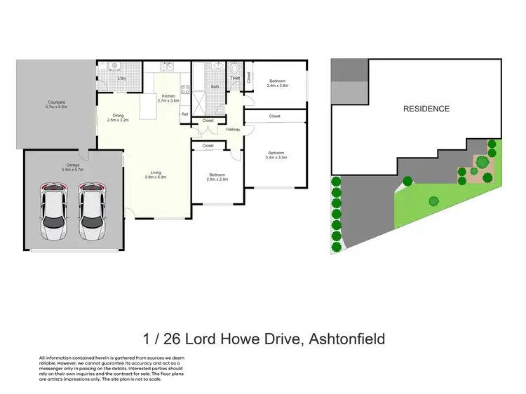 Floorplan of Homely unit listing, 1/26 Lord Howe Drive, Ashtonfield NSW 2323
