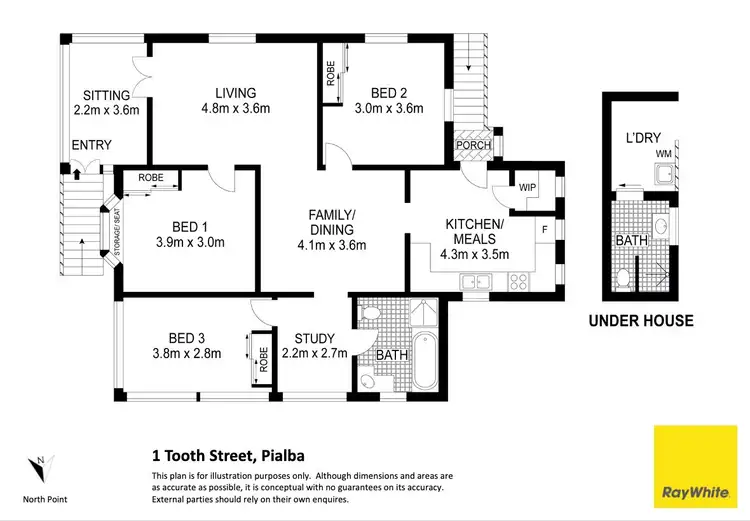 Floorplan of Homely house listing, 1 Tooth Street, Pialba QLD 4655