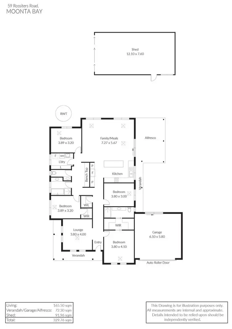 Floorplan of Homely house listing, 59 Rossiters Road, Moonta Bay SA 5558