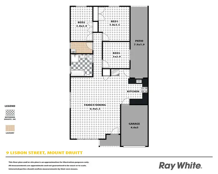 Floorplan of Homely semi-detached listing, 9 Lisbon Street, Mount Druitt NSW 2770