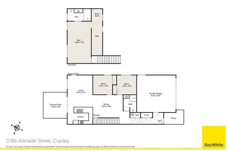 Floorplan of Homely unit listing, 2/86 Adelaide Street, Cranley QLD 4350