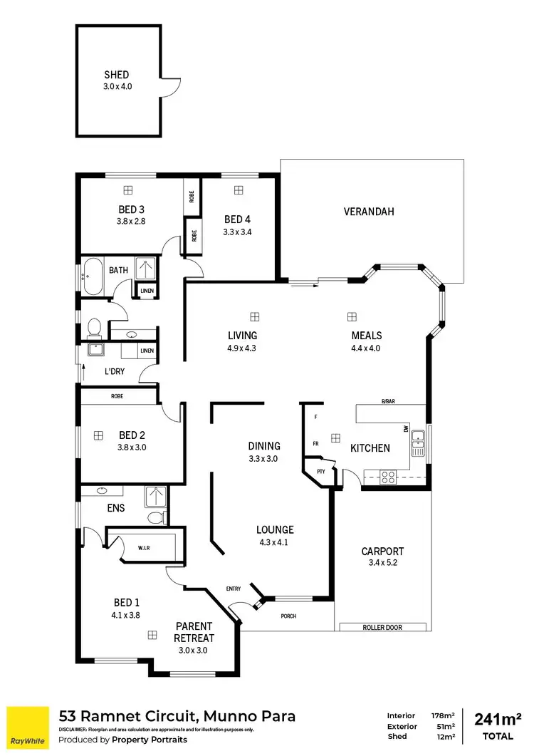 Floorplan of Homely house listing, 53 Ramnet Circuit, Munno Para SA 5115