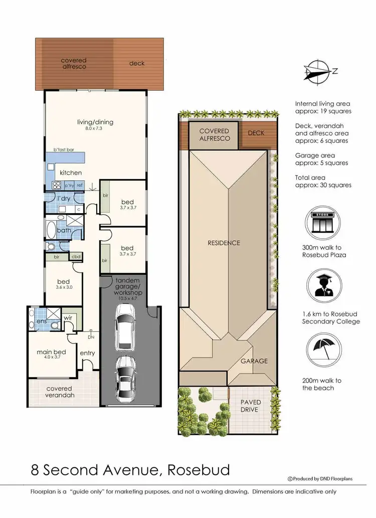 Floorplan of Homely house listing, 8 Second Avenue, Rosebud VIC 3939