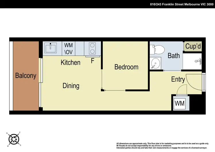 Floorplan of Homely apartment listing, 810/243 Franklin Street, Melbourne VIC 3000