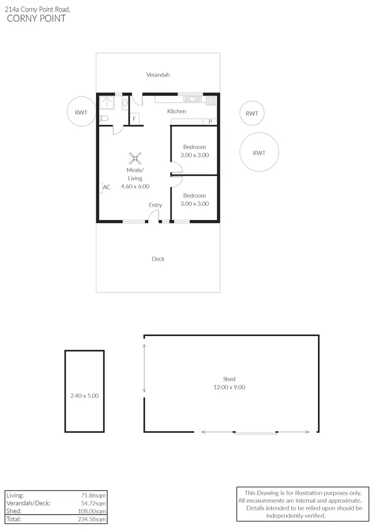 Floorplan of Homely house listing, 214A Corny Point Road, Corny Point SA 5575