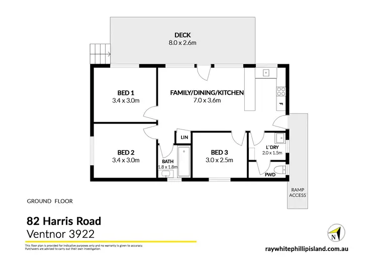 Floorplan of Homely house listing, 82 Harris Road, Ventnor VIC 3922