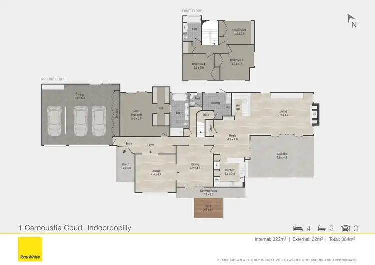 Floorplan of Homely house listing, 1 Carnoustie Court, Indooroopilly QLD 4068
