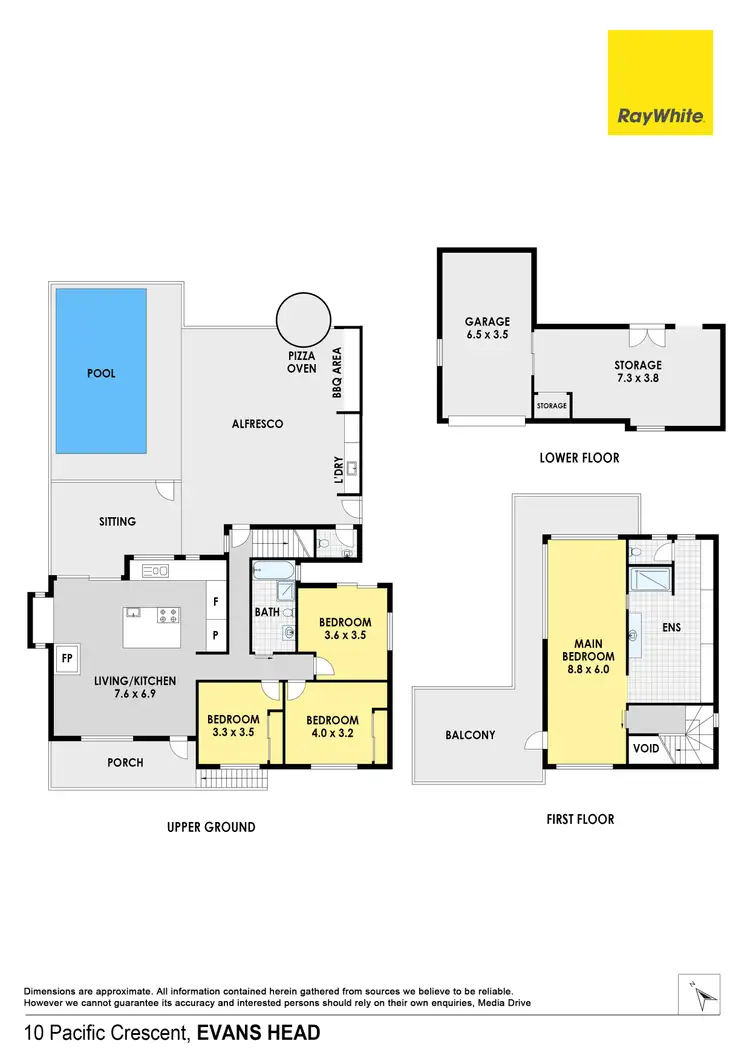 Floorplan of Homely house listing, 10 Pacific Crescent, Evans Head NSW 2473