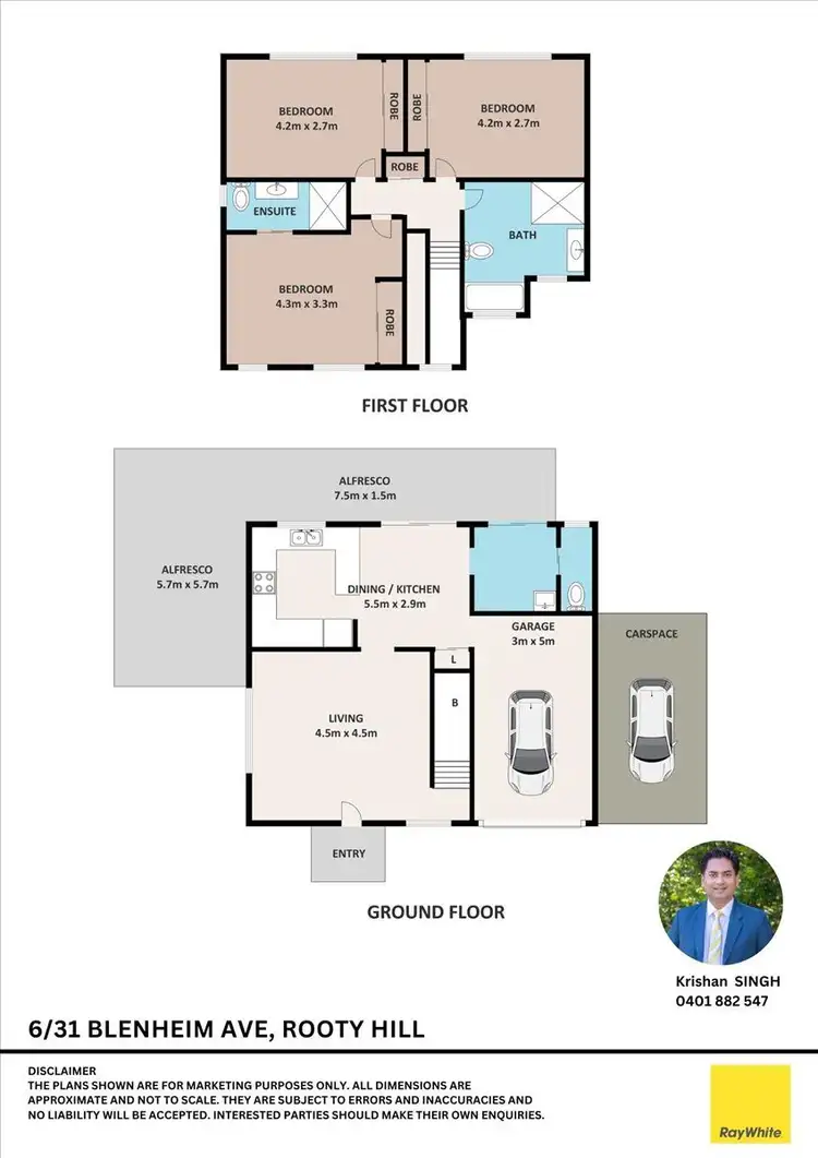 Floorplan of Homely townhouse listing, 6/31 BLENHEIM Avenue, Rooty Hill NSW 2766