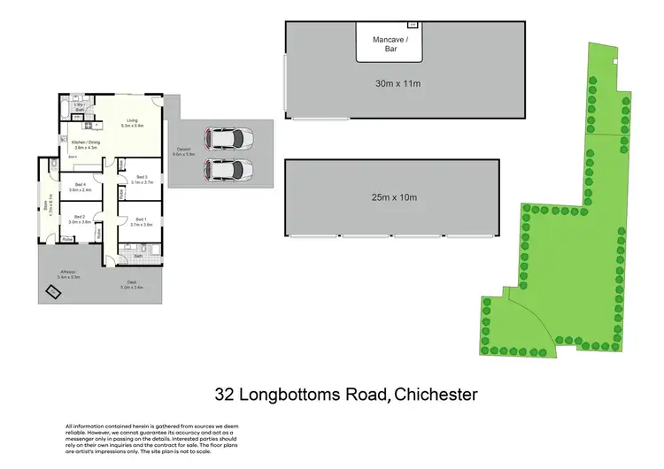 Floorplan of Homely rural property listing, 32 Longbottoms Road, Chichester via, Dungog NSW 2420