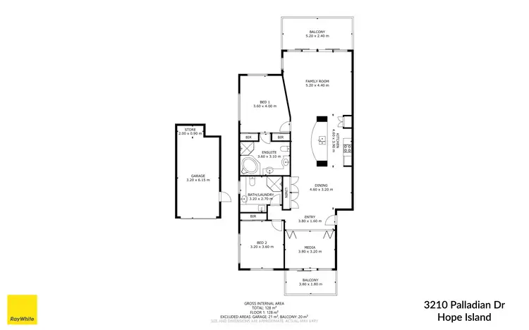 Floorplan of Homely apartment listing, 3210 Palladian Drive, Hope Island QLD 4212