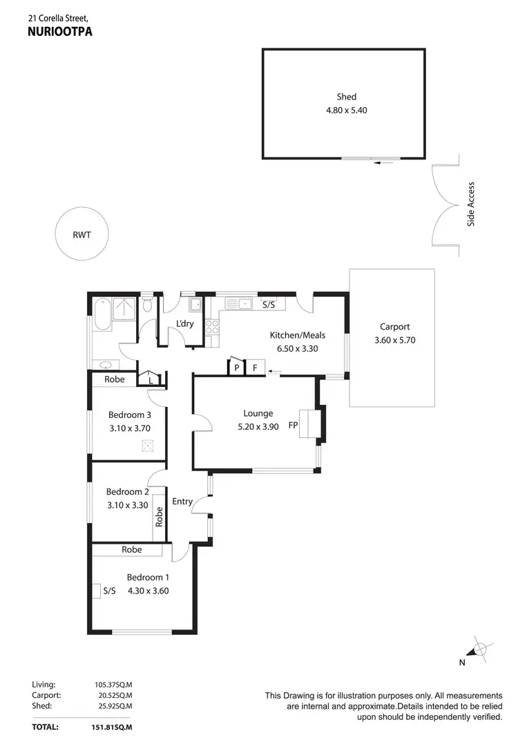 Floorplan of Homely house listing, 21 Corella Street, Nuriootpa SA 5355