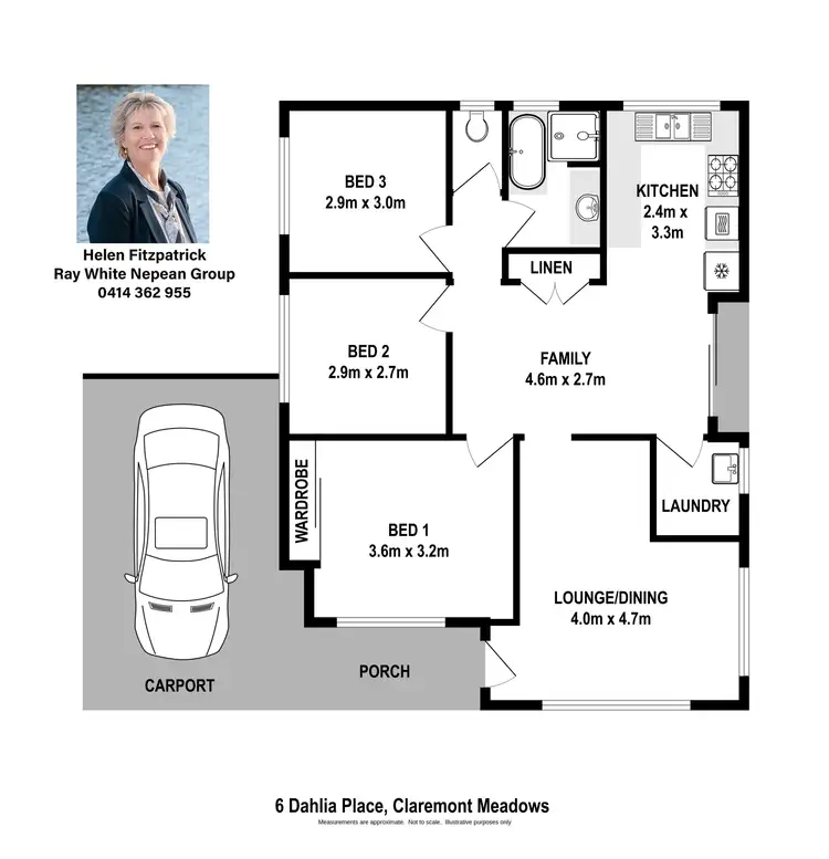 Floorplan of Homely house listing, 6 Dahlia Place, Claremont Meadows NSW 2747