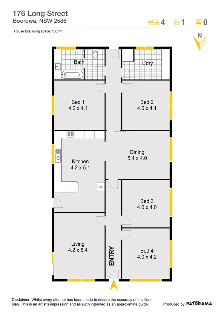 Floorplan of Homely land listing, 176-196 Long Street, Boorowa NSW 2586