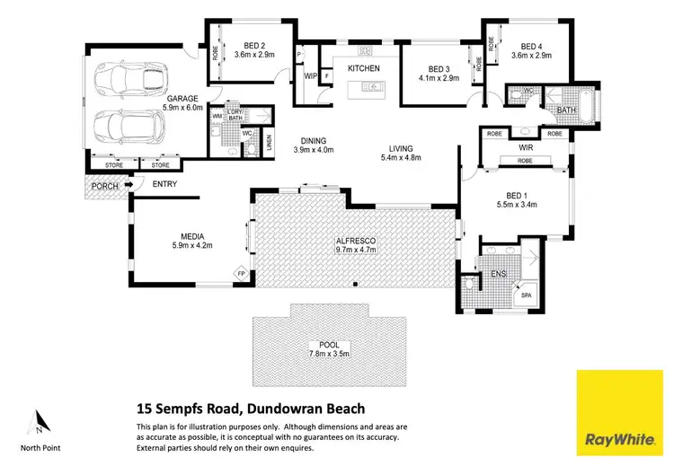 Floorplan of Homely house listing, 15 Sempfs Road, Dundowran Beach QLD 4655