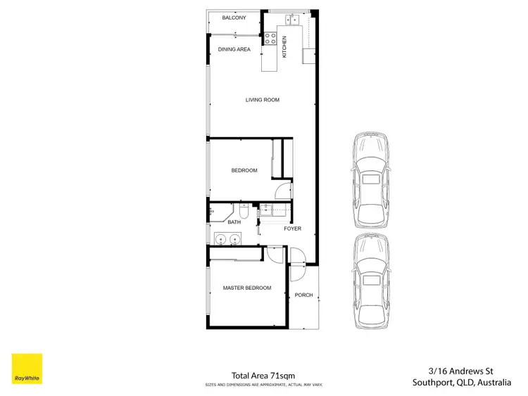 Floorplan of Homely apartment listing, 3/16 Andrews Street, Southport QLD 4215